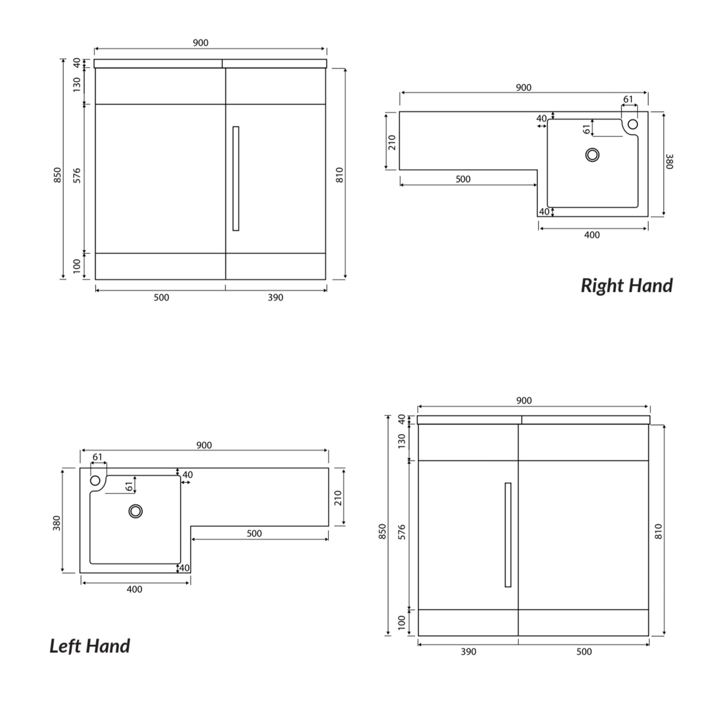 Lili 900 WC Unit