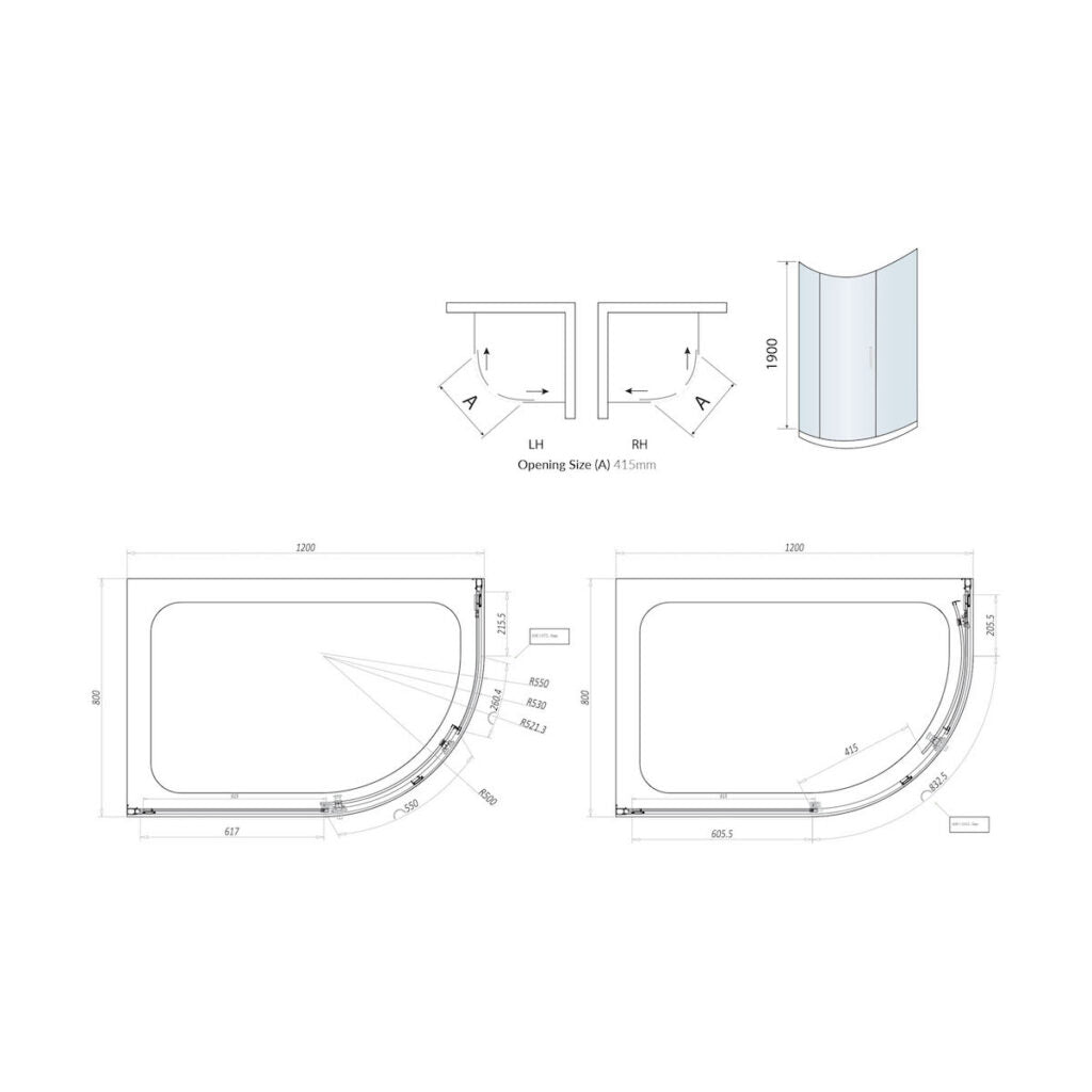 Offset Single Door Quad 1200×800