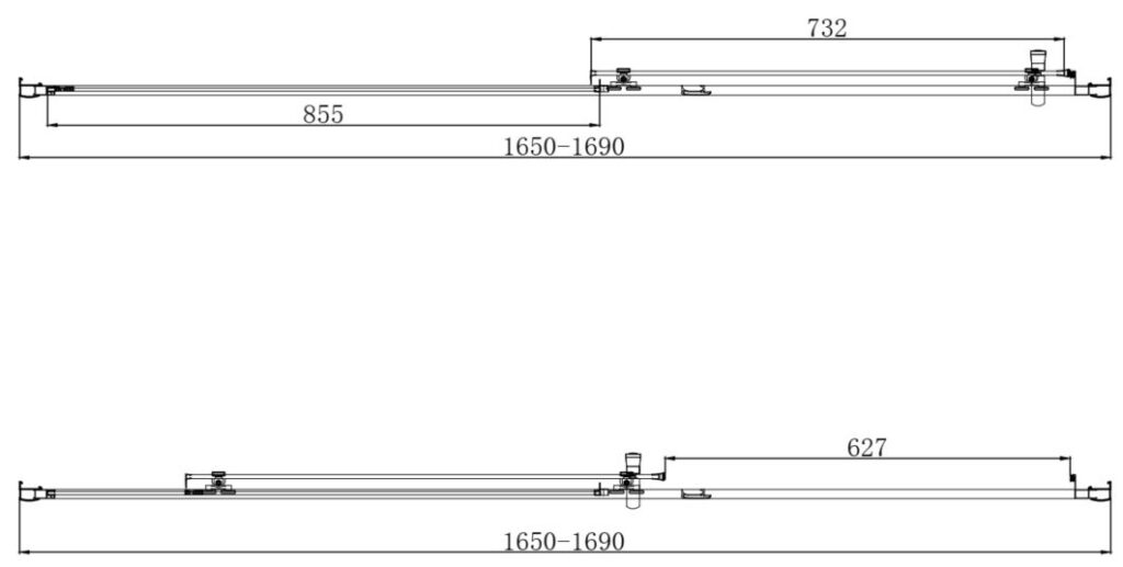 S6 Sliding Shower Door 1700