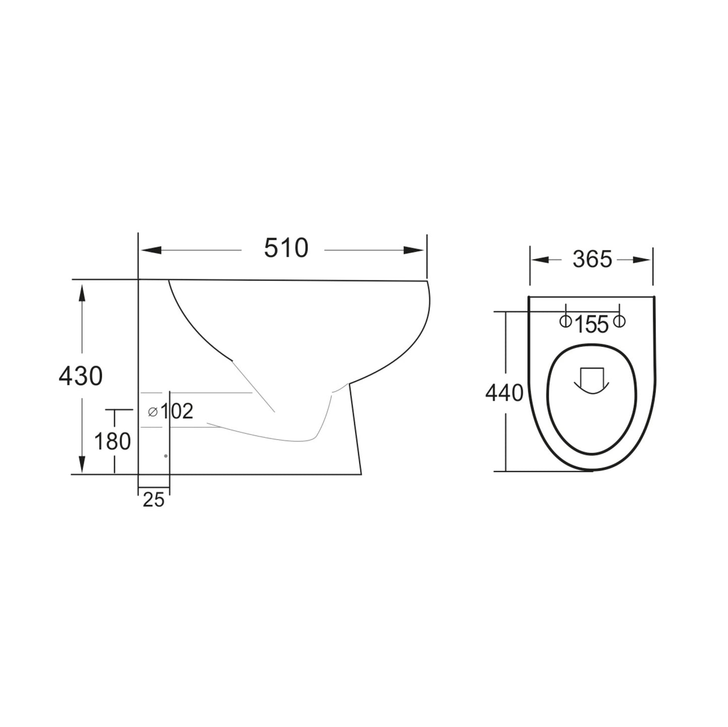 Belini Rimless BTW pan & Soft Close Seat