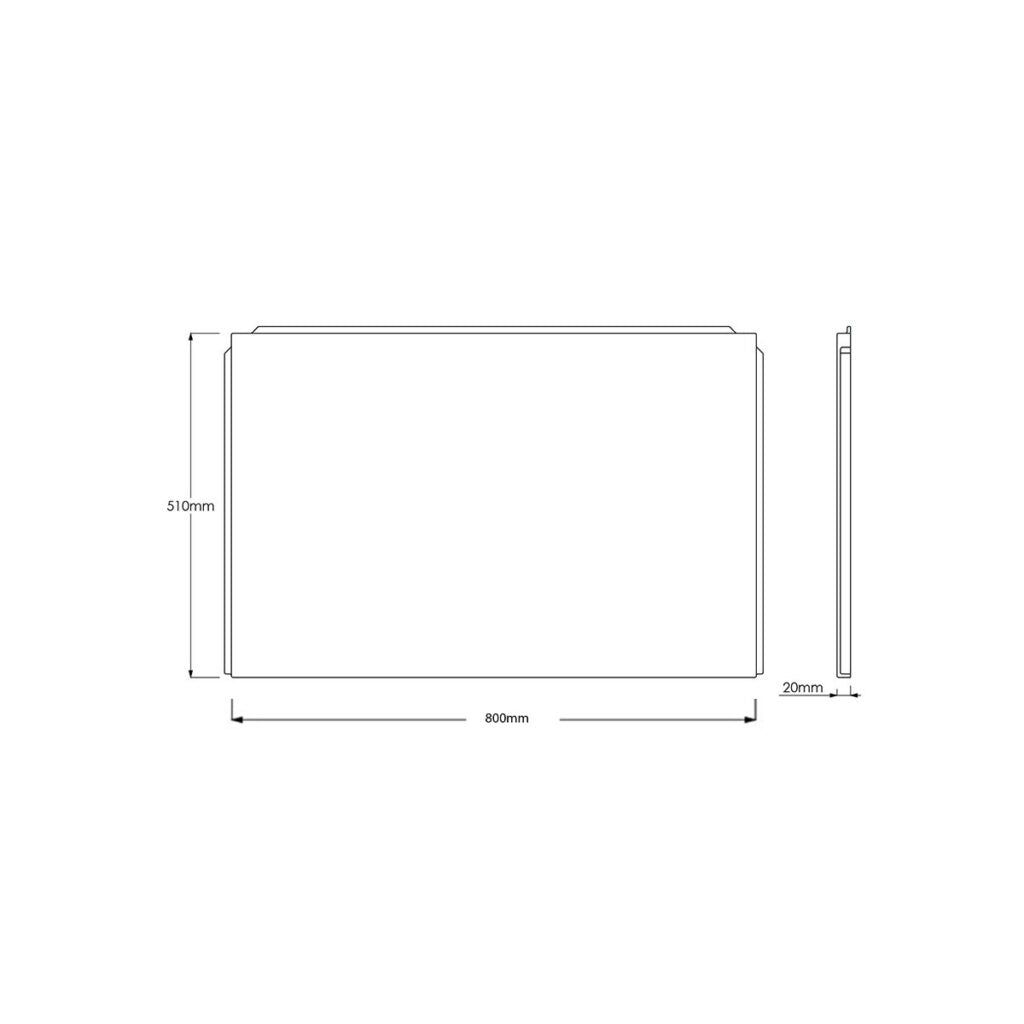 White Gloss Waterproof End Panel 800mm