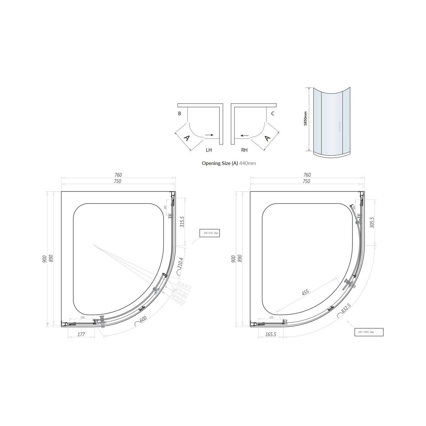 Single Door Quad 900×760