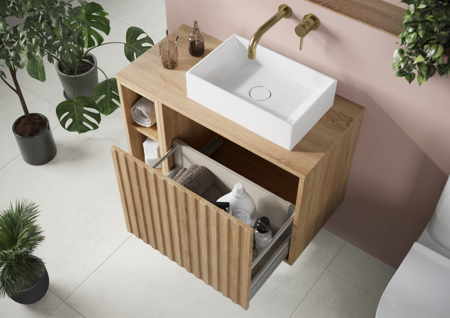 Alfie 800 Cabinet with Open Storage