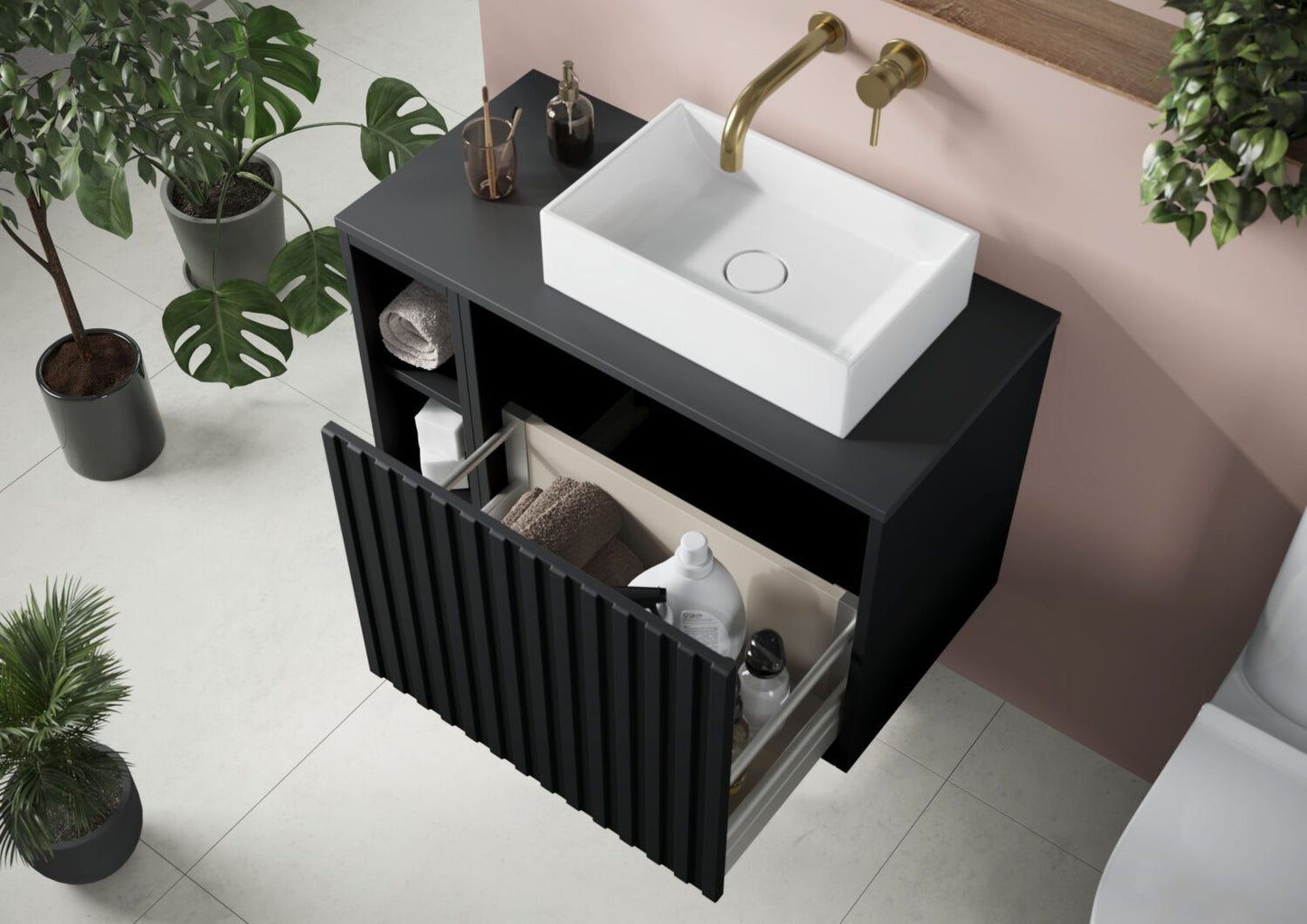 Alfie 800 Cabinet with Open Storage