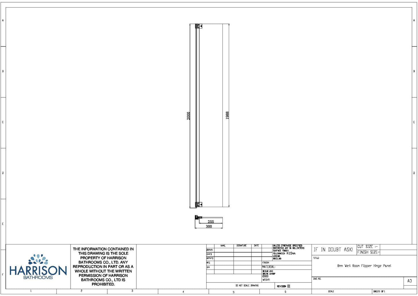Fluted Flipper Hinge Pack