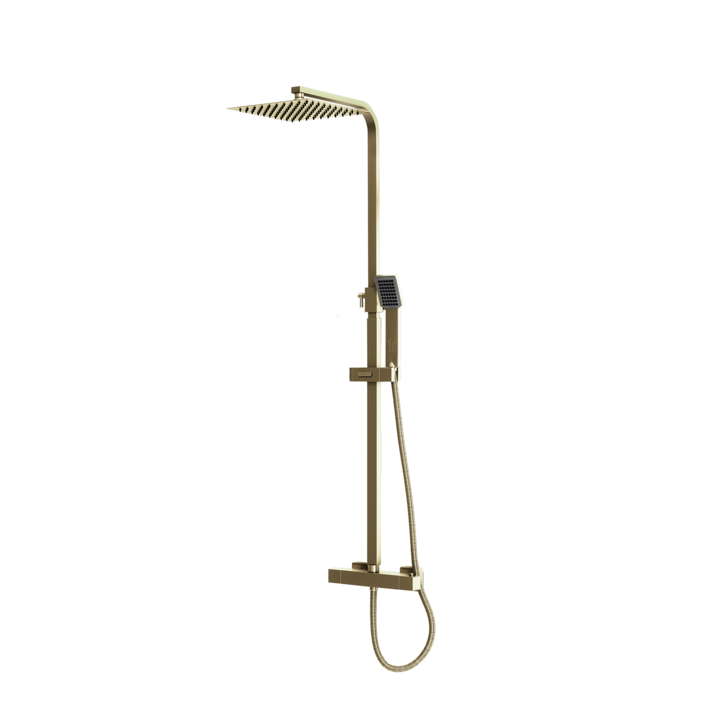 BRUSHES BRASS SQUARE RIGID RISER SHOWER