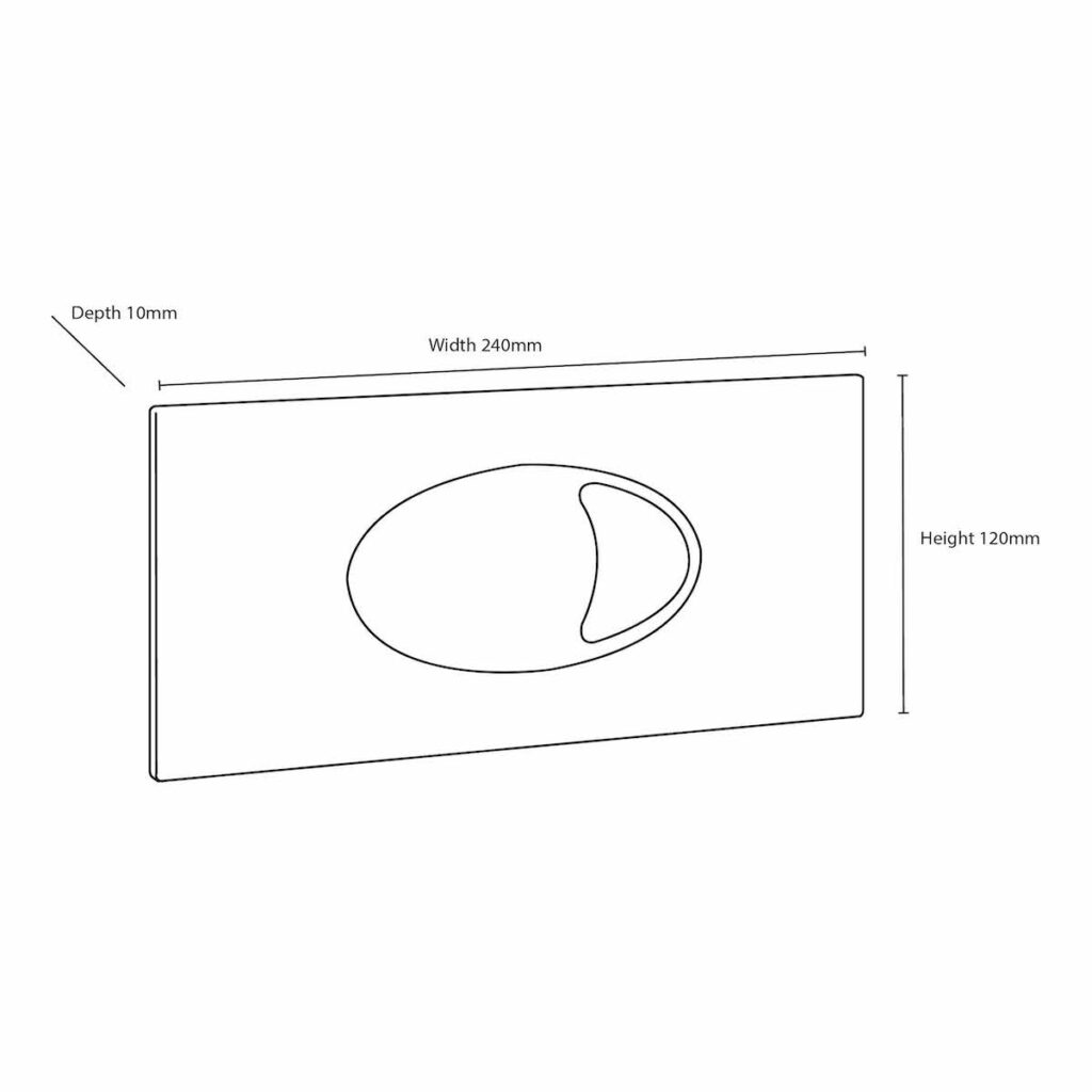 Large Black Dual Flush Plate