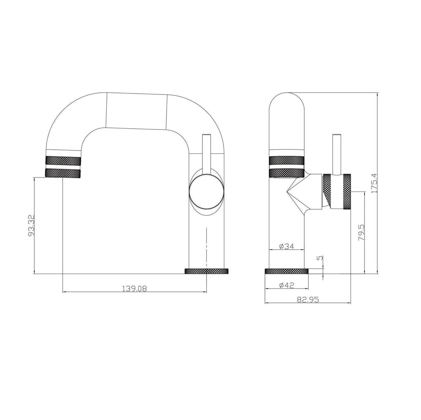 Core Side Lever Basin Mono Chrome