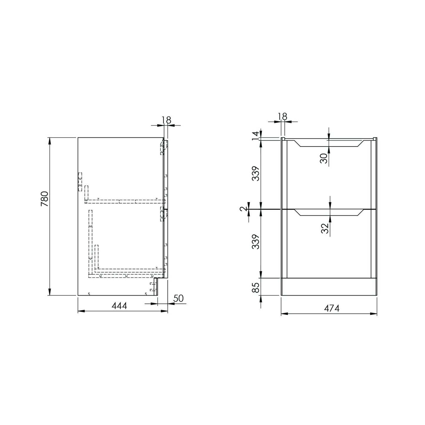 Ella 500 Floor Unit Including DEEP500 Basin