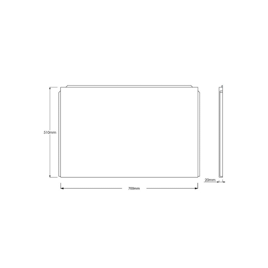 White Gloss Waterproof End Panel 700mm
