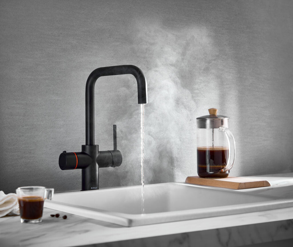 KoGE 3-in-1 Square Spout Hot Water Tap | Matte Black