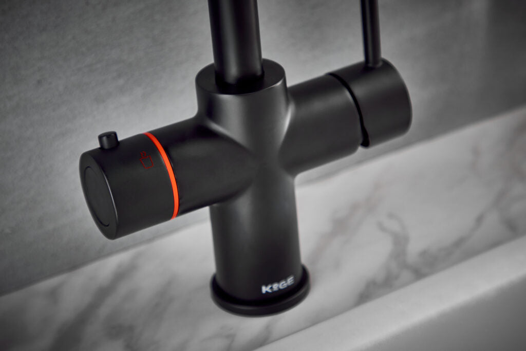 KoGE 3-in-1 Square Spout Hot Water Tap | Matte Black