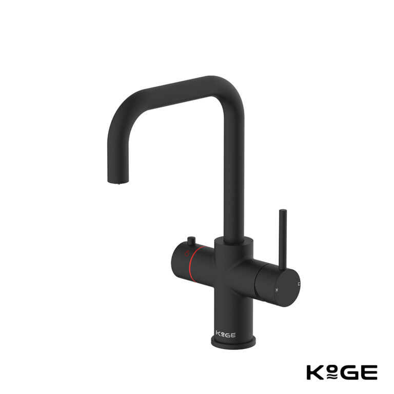KoGE 3-in-1 Square Spout Hot Water Tap | Matte Black