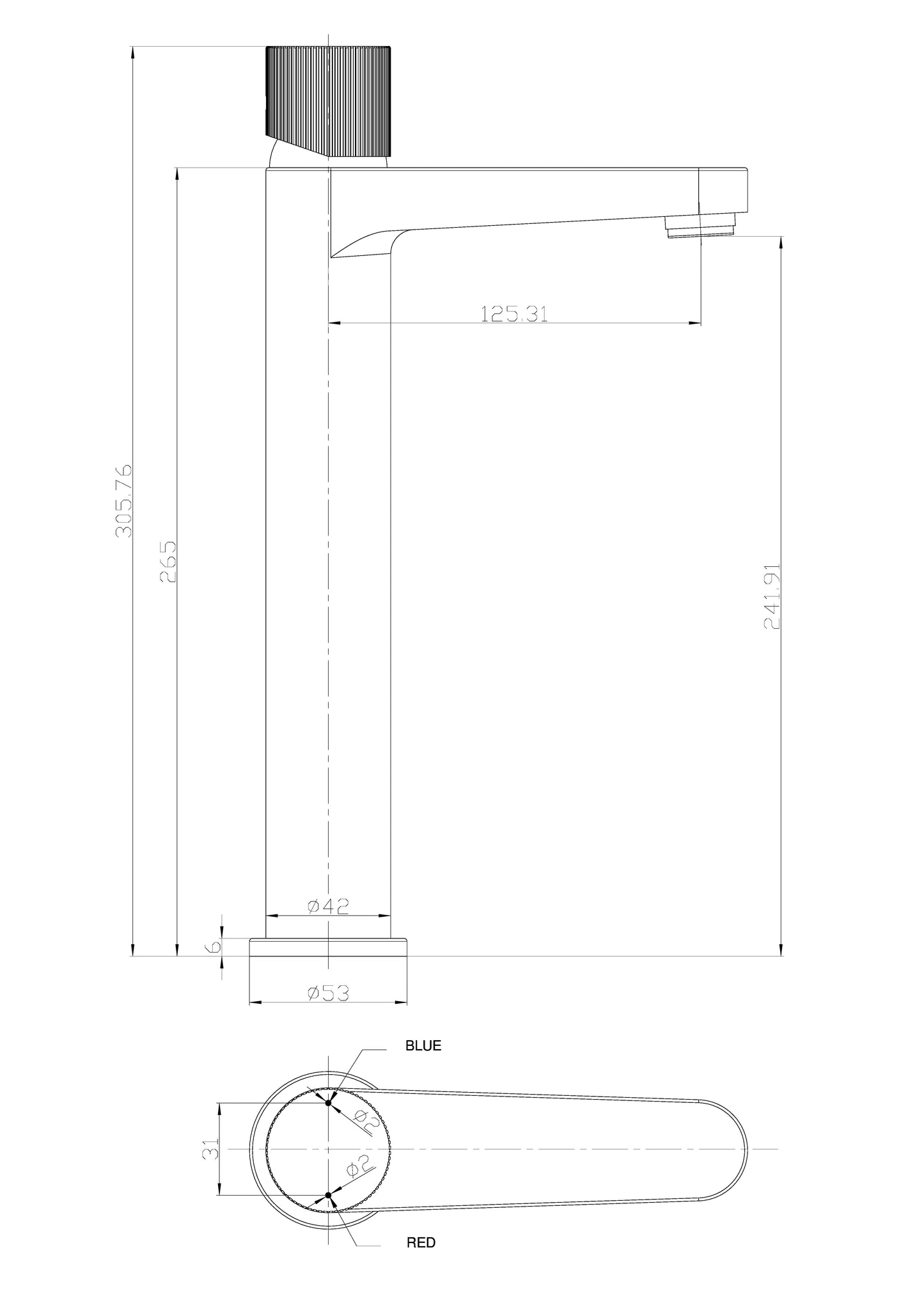 KOKO Tall Basin Mixer Black