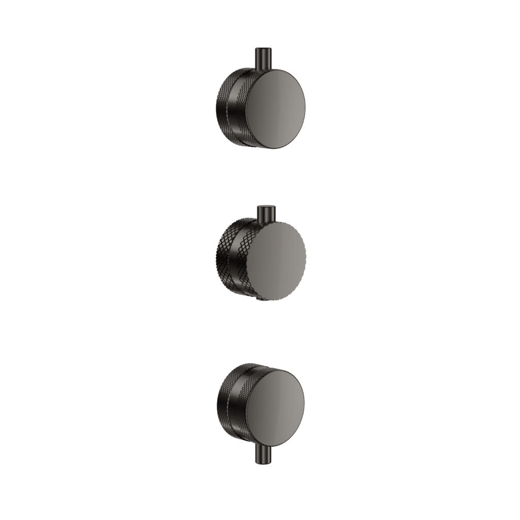 Concealed Plain Handle 3 Pack (1 Thermo 2 Flow) Gunmetal