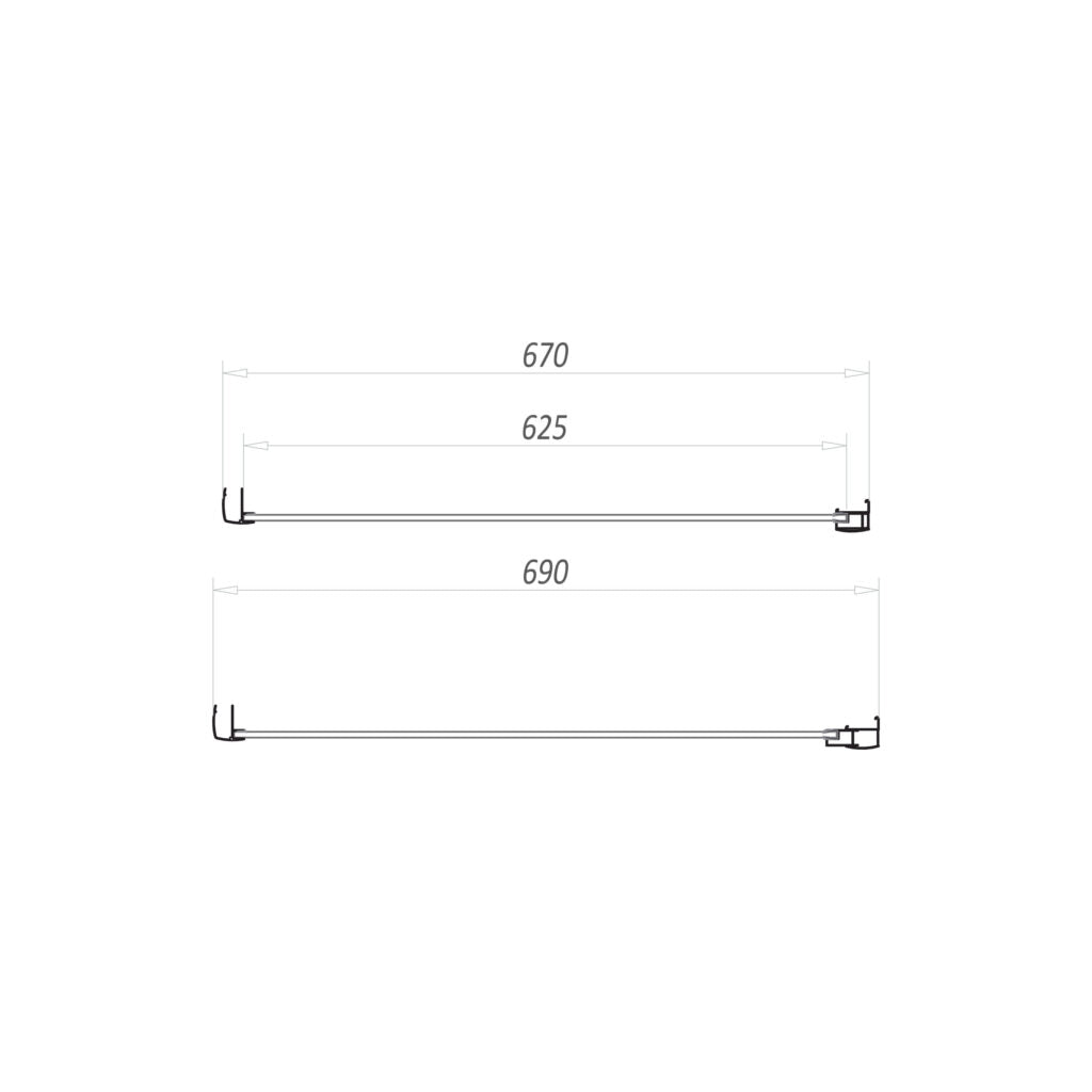 S6 Brushed Brass Side Panel 900