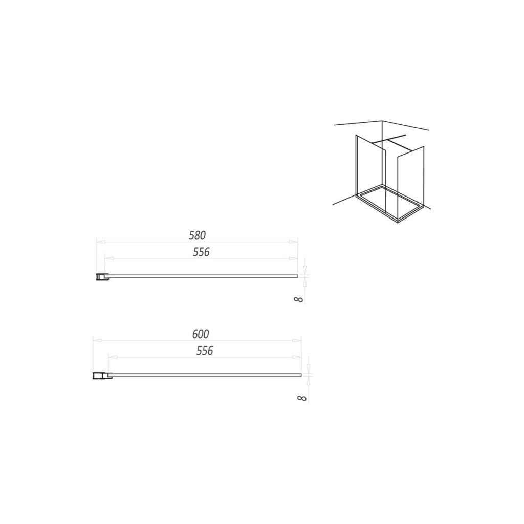 S8 Matte Black Wetroom Profile Pack
