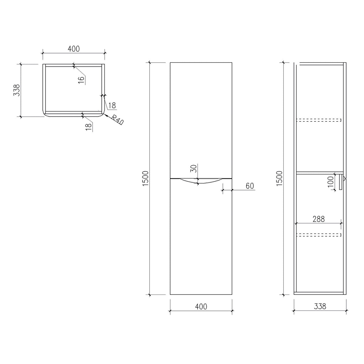 Bella Tall Boy Cabinet
