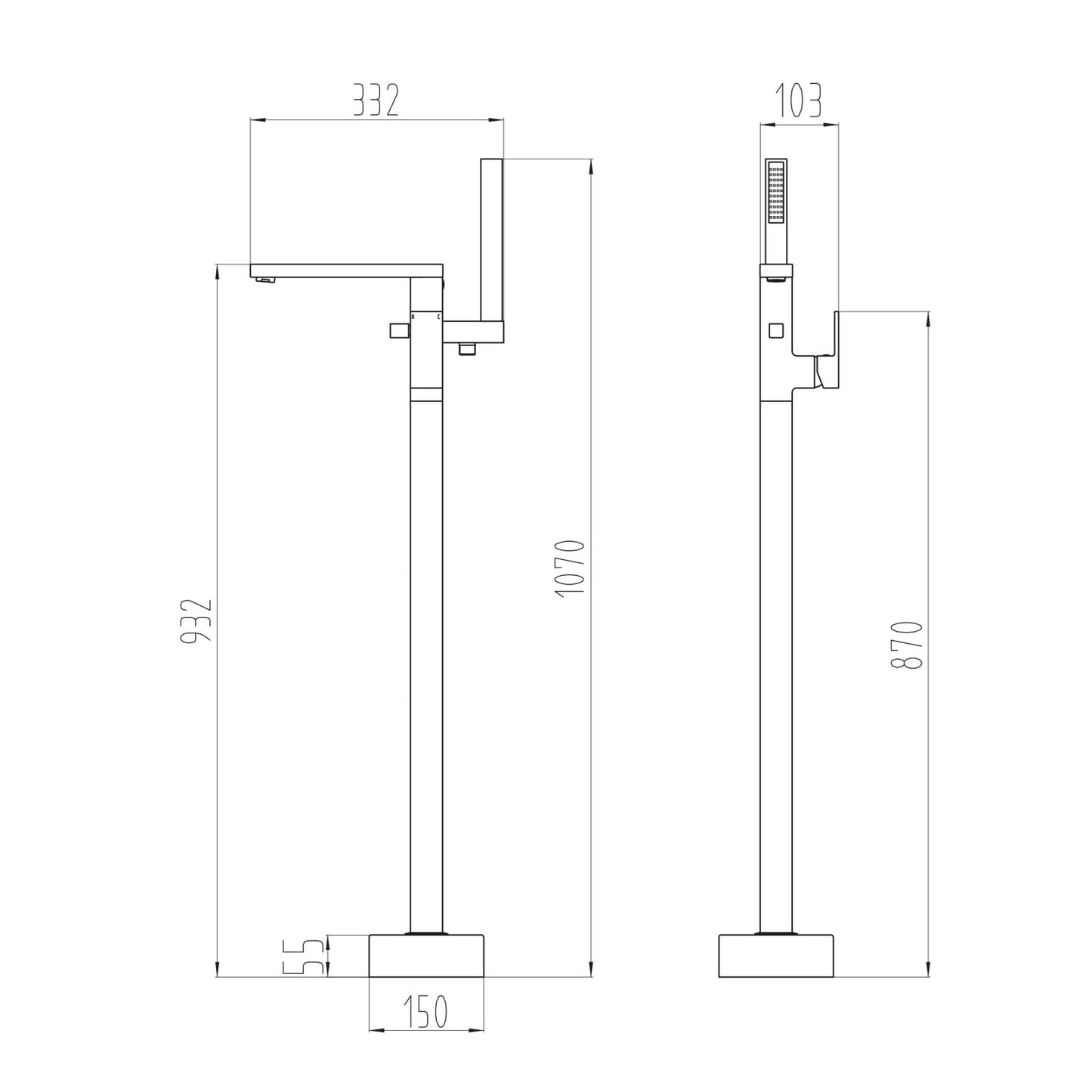 Lanza Freestanding Bath Tap