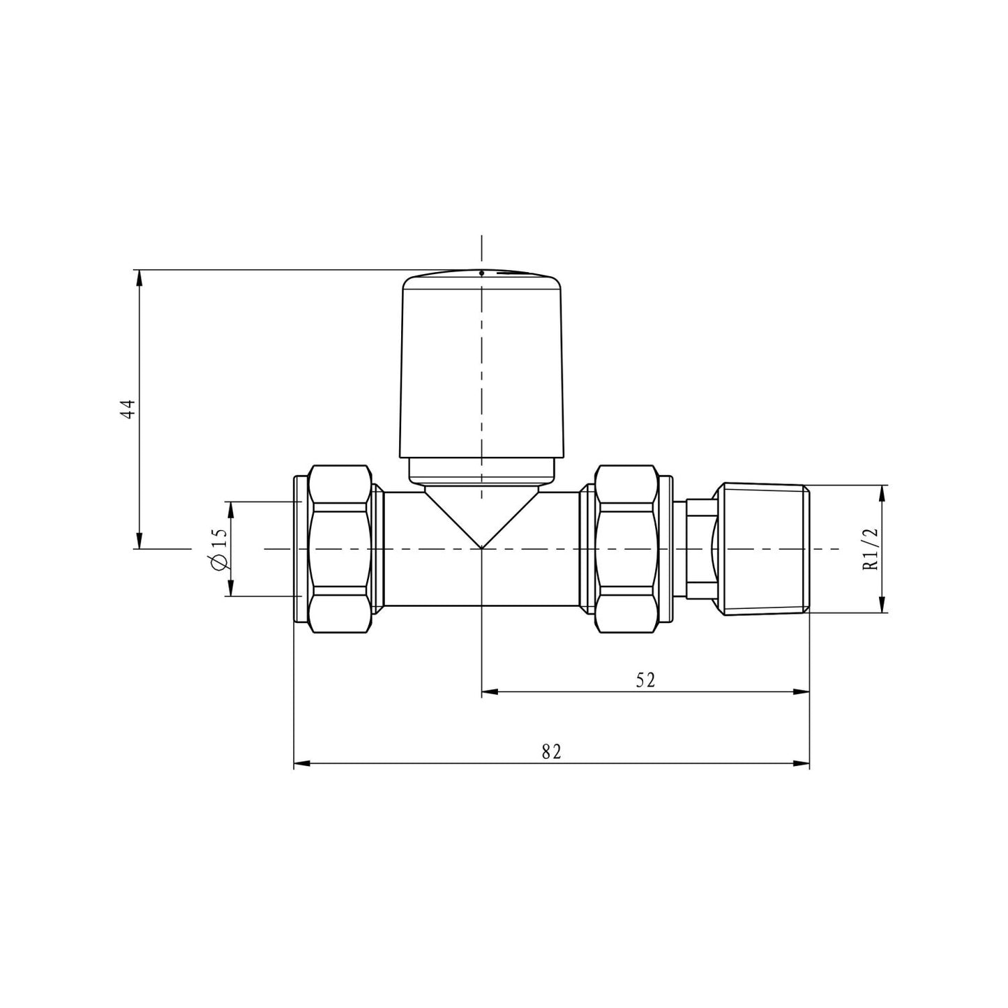 Towel Rail Valves Straight (Pair)