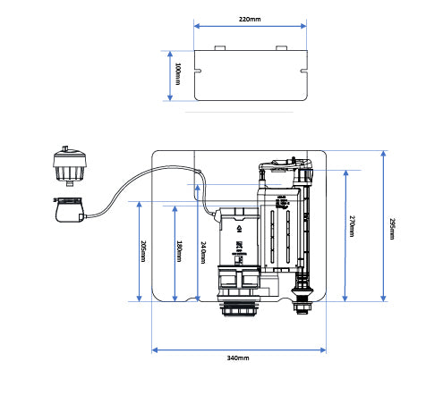 Concealed Cistern with Side Inlet