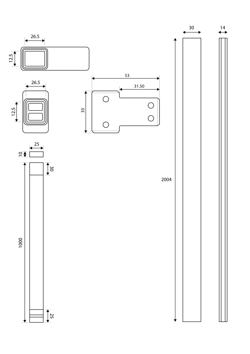 S8 Gunmetal Wetroom Profile Pack