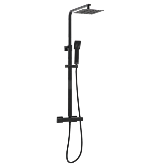 BLACK SQUARE RIGID RISER SHOWER