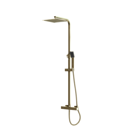 BRUSHES BRASS SQUARE RIGID RISER SHOWER