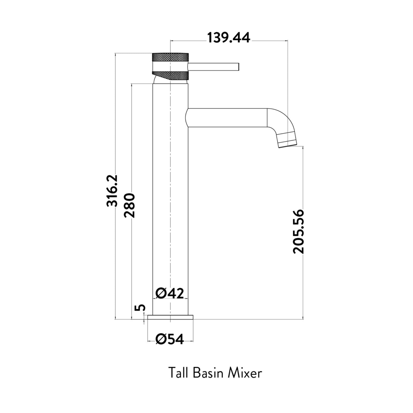 Core Tall Mono Basin Mixer Brushed Bronze